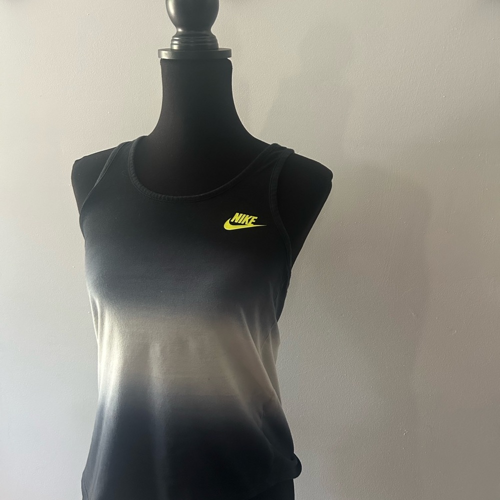 Nike Black and Gray Sleeveless Tank Top